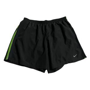 Nike Womens Athletic Shorts Size XL Black Green Soccer Football Shorts Dri Fit